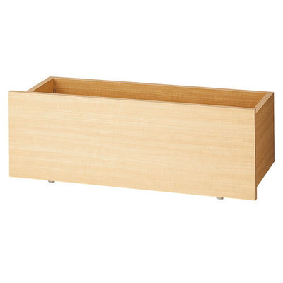 店舗用品システム什器折りたたみ木製収納トロッコW90cmエクリュの商品画像