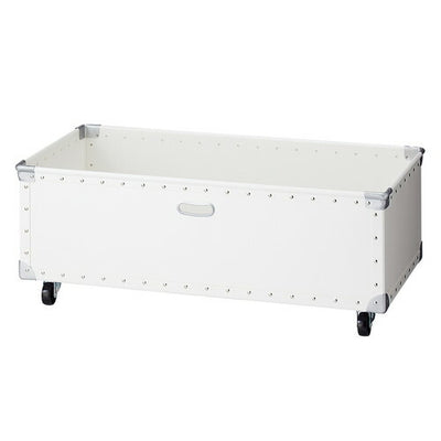 店舗用品シリーズ什器ストレージシェルフ用ファイバー収納ボックスホワイト用W90cmの商品画像