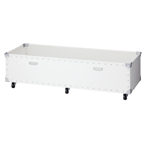 店舗用品シリーズ什器ストレージシェルフ用ファイバー収納ボックスホワイト用W120cmの商品画像