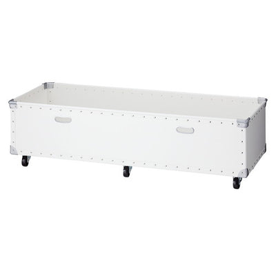 店舗用品シリーズ什器ストレージシェルフ用ファイバー収納ボックスホワイト用W120cmの商品画像