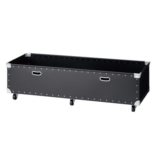 店舗用品シリーズ什器ストレージシェルフ用ファイバー収納ボックスブラック用W120cmの商品画像