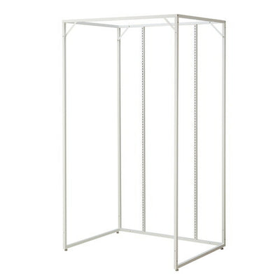 店舗用品店舗什器スクエアフィッテイングルーム本体:白の商品画像