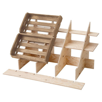 店舗用品演出用品簡易組立傾斜台4箱用の商品画像