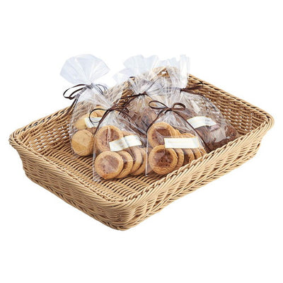 店舗用品演出用品PP製バスケットナチュラルH7cmの商品画像