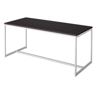 店舗用品店舗什器スチール脚大型テーブルW180cmホワイト脚ダークブラウンの商品画像