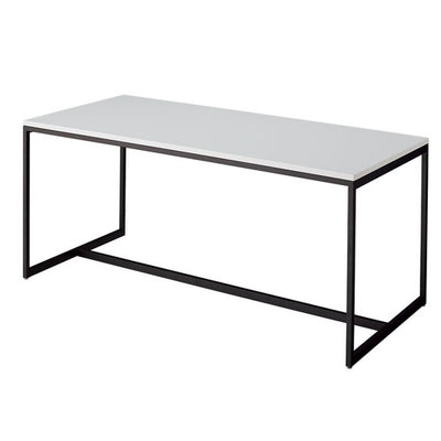 店舗用品店舗什器スチール脚大型テーブルW180cmブラック脚ホワイトの商品画像