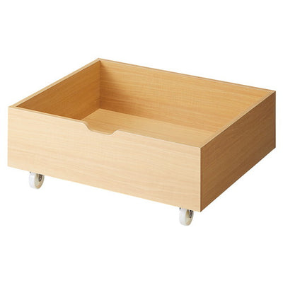 店舗用品店舗什器ステップテーブル用木製収納ボックスエクリュの商品画像