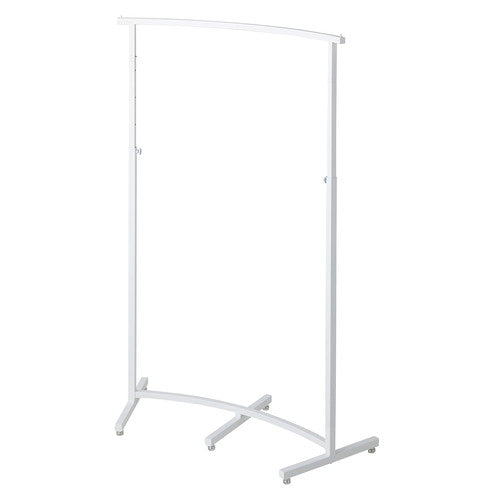 店舗用品店舗什器カーブハンガーラック角パイプホワイトの商品画像