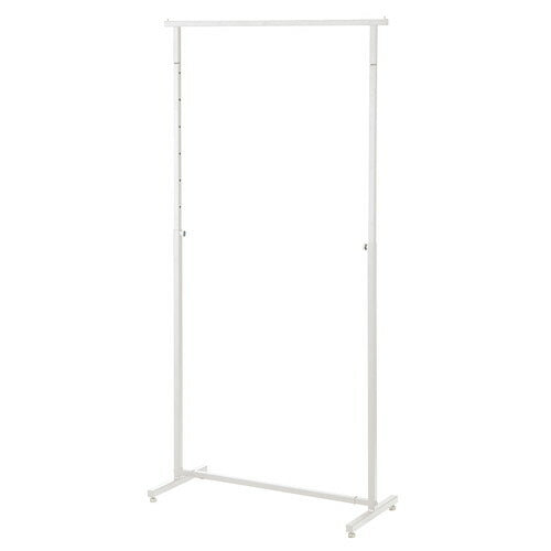 店舗用品店舗什器オーバーハングタイプハンガーラックW90cm角パイプホワイトの商品画像