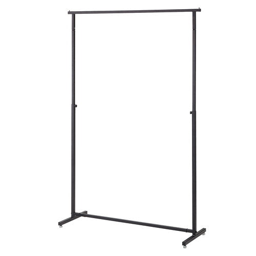 店舗用品店舗什器オーバーハングタイプハンガーラックW120cm角パイプブラックの商品画像