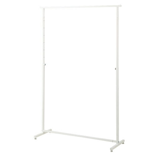 店舗用品店舗什器オーバーハングタイプハンガーラックW120cm角パイプホワイトの商品画像