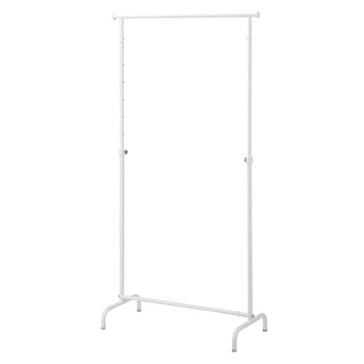 店舗用品店舗什器オーバーハングタイプハンガーラックW90cm丸パイプホワイトの商品画像