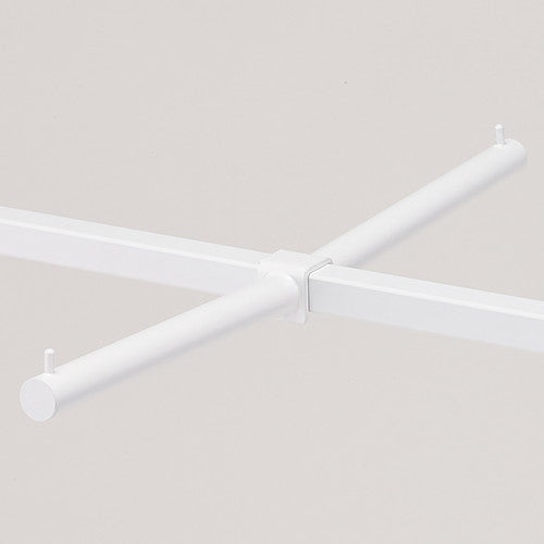 店舗用品店舗什器21mm角パイプ専用フェイスアウトハンガーホワイトの商品画像