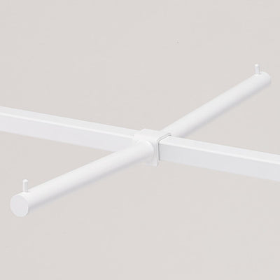 店舗用品店舗什器21mm角パイプ専用フェイスアウトハンガーホワイトの商品画像