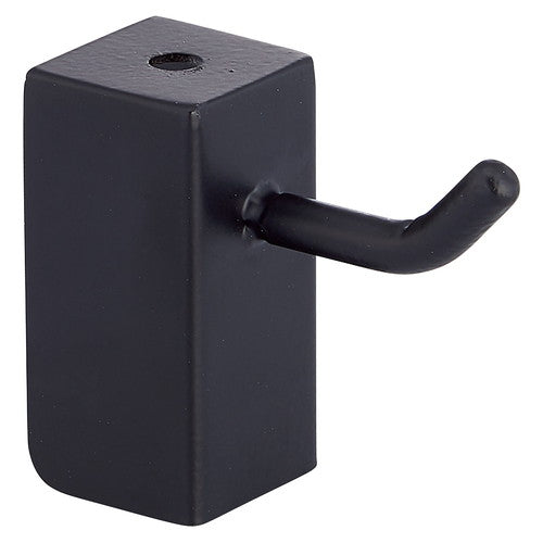 店舗用品店舗什器インハング角パイプ専用1点フックブラックの商品画像