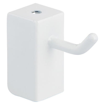 店舗用品店舗什器インハング角パイプ専用1点フックホワイトの商品画像