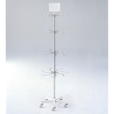 店舗用品店舗什器ともえ4段回転小物掛けホワイトの商品画像