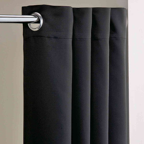 店舗用品店舗什器フィッティングルーム用カーテンハトメタイプブラックの商品画像
