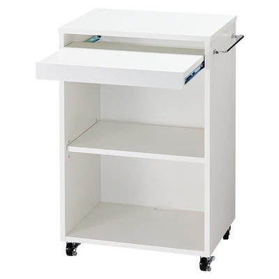 店舗用品店舗什器木製簡易作業台白の商品画像