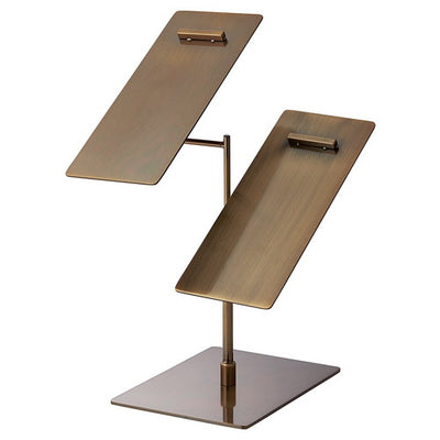 店舗用品演出用品スチール製クツ立てダブルアンティークゴールドの商品画像