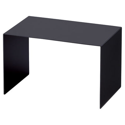 店舗用品演出用品スチール製コの字ディスプレイブラックW21×D13×H13cmの商品画像