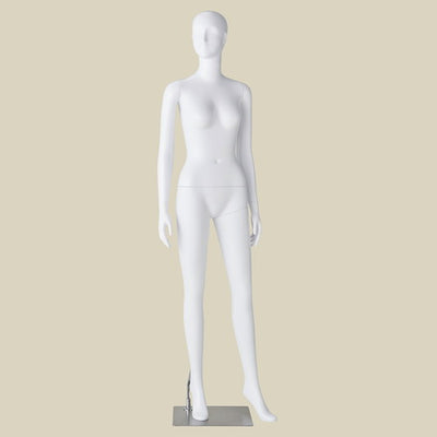 店舗用品ディスプレイ用品軽量ABS製婦人全身リアルマネキン脚開きポーズの商品画像
