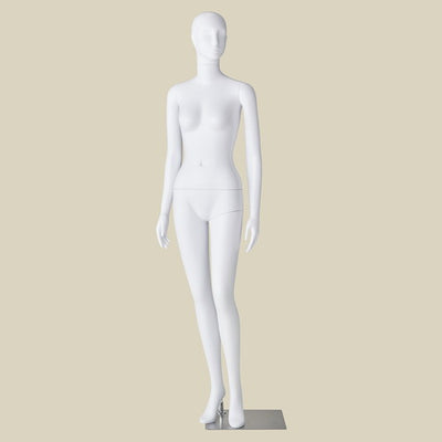 店舗用品ディスプレイ用品軽量ABS製婦人全身リアルマネキン直立ポーズの商品画像