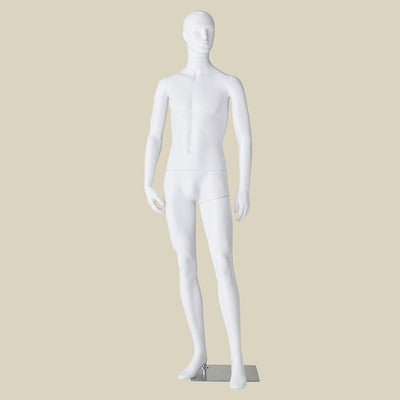 店舗用品ディスプレイ用品軽量ABS製紳士全身リアルマネキン左足前ポーズの商品画像