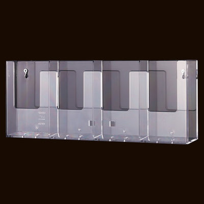 店舗用品サイン・掲示用品壁掛け専用パンフレット差しA4三ツ折4列の商品画像