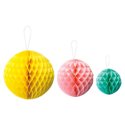 店舗用品販促用品ハニカムボールイエローの商品画像