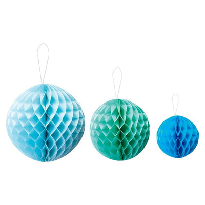 店舗用品販促用品ハニカムボールブルーの商品画像