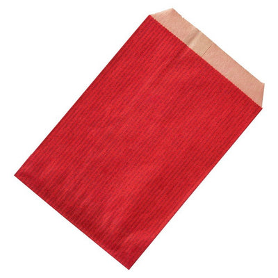 店舗用品ラッピング用品平袋筋入りカラークラフトレッド21.5×29cmの商品画像