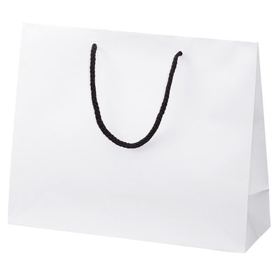 店舗用品ラッピング用品マット貼り紙袋白32×11×26cmの商品画像