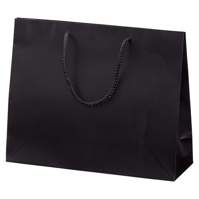 店舗用品ラッピング用品マット貼り紙袋黒32×11×26cmの商品画像