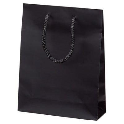 店舗用品ラッピング用品マット貼り紙袋黒18.5×6.5×24cmの商品画像