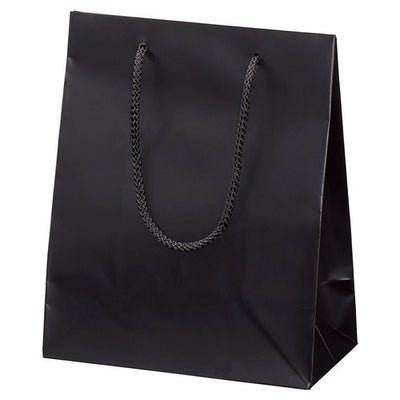 店舗用品ラッピング用品マット貼り紙袋黒22×12×27cmの商品画像