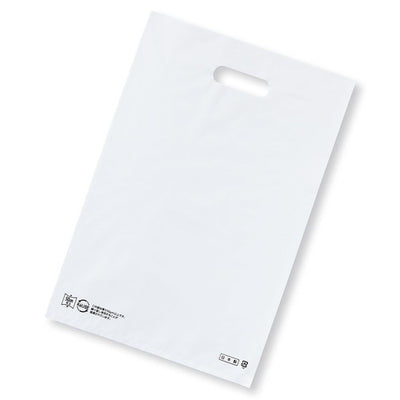 店舗用品ラッピング用品ポリ袋ハード型白40×50cmの商品画像