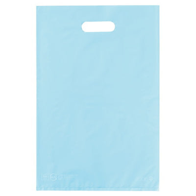 店舗用品ラッピング用品ポリ袋ハード型カラーブルー30×45cmの商品画像