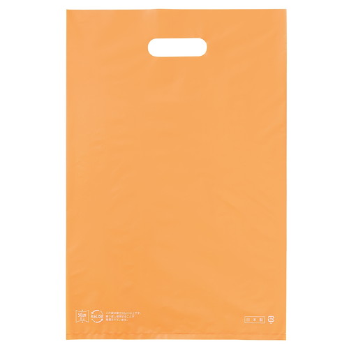 店舗用品ラッピング用品ポリ袋ハード型カラーオレンジ50×60cmの商品画像