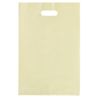 店舗用品ラッピング用品ポリ袋ハード型カラーアイボリー25×40cmの商品画像