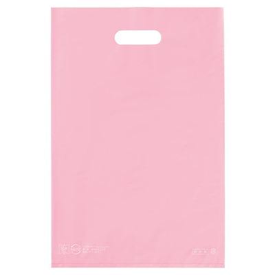 店舗用品ラッピング用品ポリ袋ハード型カラーピンク30×45cmの商品画像
