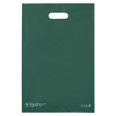 店舗用品ラッピング用品ポリ袋ハード型カラーダークグリーン40×50cmの商品画像