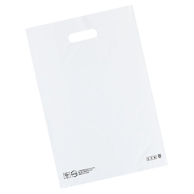 店舗用品ラッピング用品ポリ袋ソフト型白&透明白25×40cmの商品画像