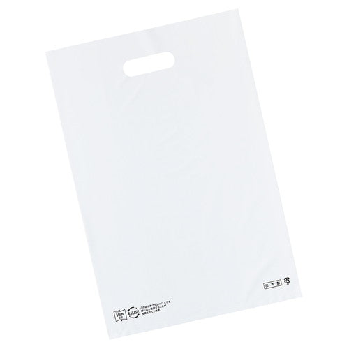 店舗用品ラッピング用品ポリ袋ソフト型白&透明白30×45cmの商品画像