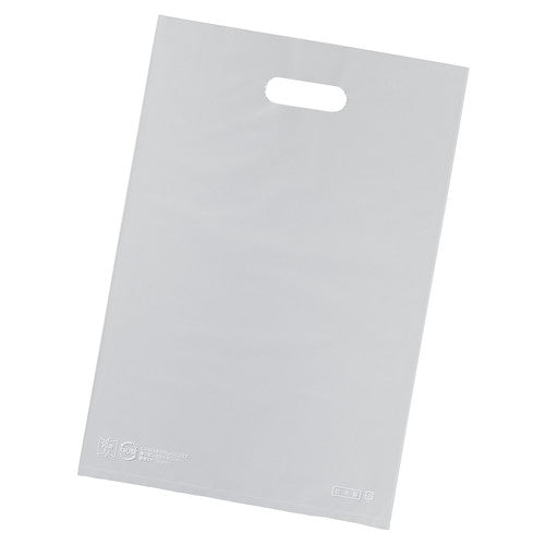 店舗用品ラッピング用品ポリ袋ソフト型白&透明透明25×40cmの商品画像