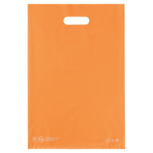 店舗用品ラッピング用品ポリ袋ソフト型カラーオレンジ25×40cmの商品画像