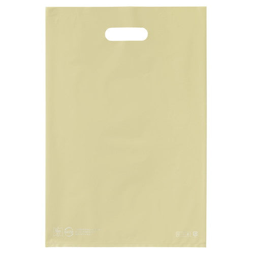 店舗用品ラッピング用品ポリ袋ソフト型カラーアイボリー40×50cmの商品画像