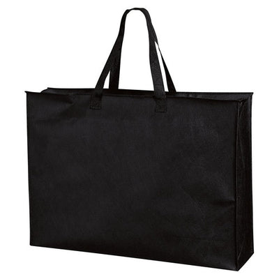 店舗用品ラッピング用品不織布バッグ黒65×15×47cmチャック付きの商品画像