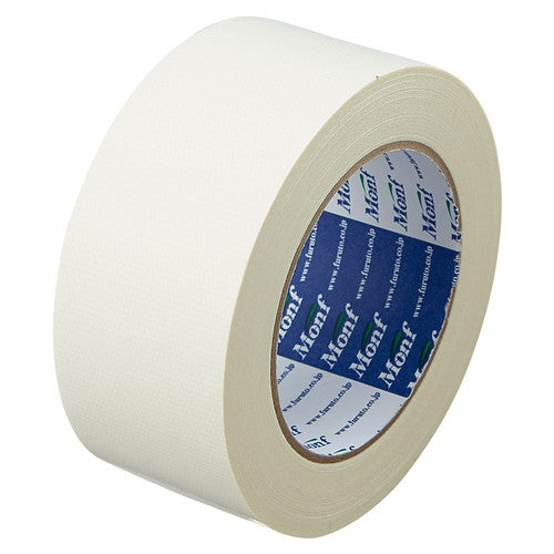 店舗用品店舗運営用品布粘着テープ白50mm幅×25m巻の商品画像