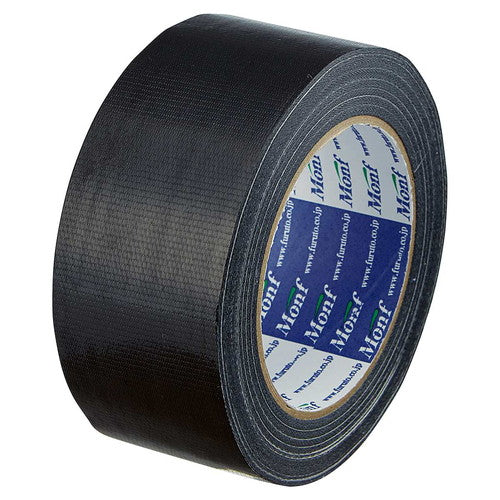 店舗用品店舗運営用品布粘着テープ黒50mm幅×25m巻の商品画像